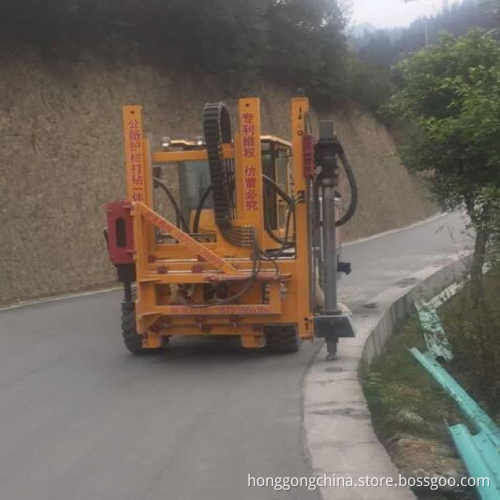 Multifunctional Hydraulic Guardrail piling machine
